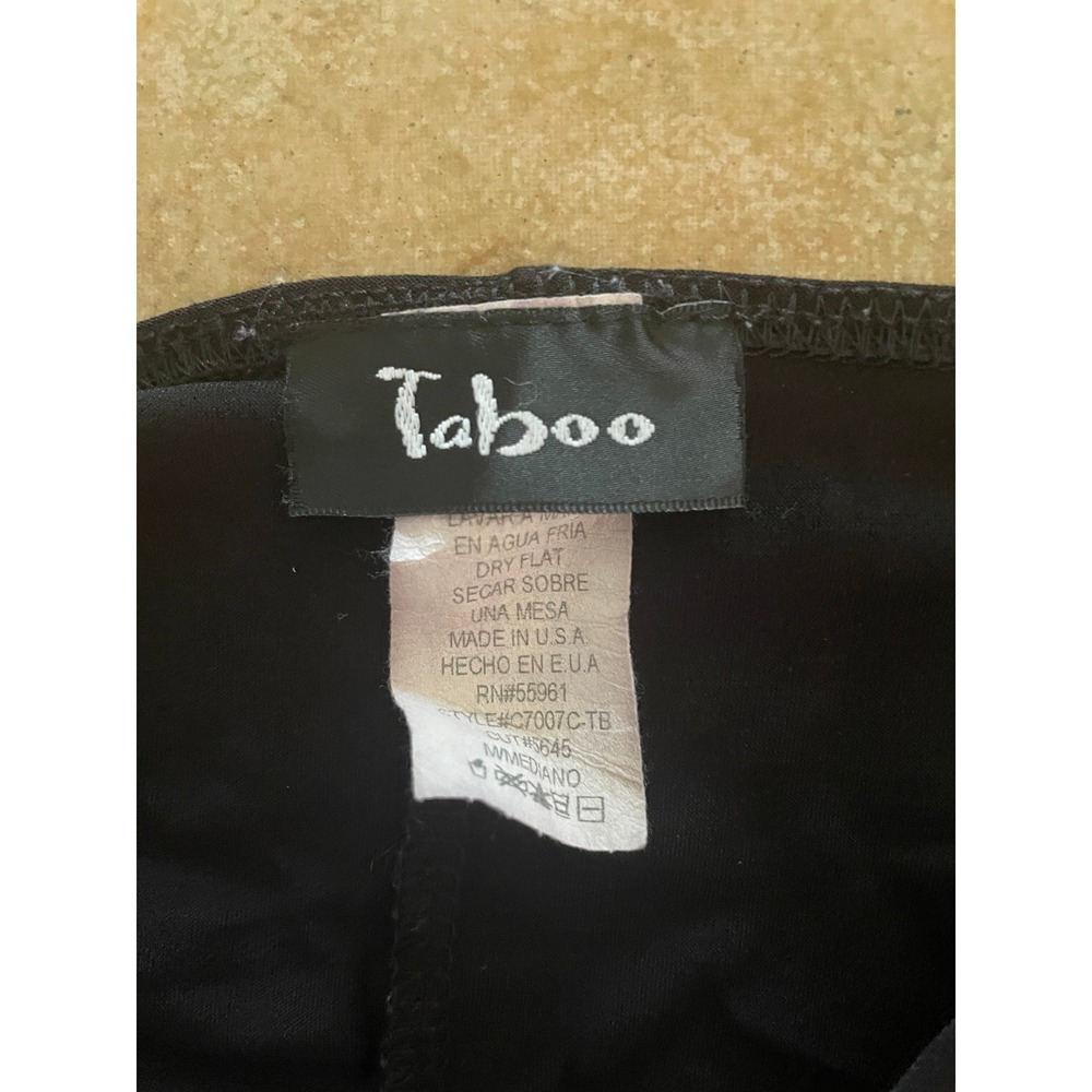 Vintage 90s Y2K Taboo Black & White Spaghetti Strap V Neck Mini Dress Size M - Picture 7 of 9